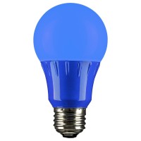 Sunlite 80145 A19 Colored Light Bulb 3 Watts (25W Equivalent), E26 Medium Base, Non-Dimmable, Ul Listed, Party Decoration, Holiday Lighting, 1 Count, Blue