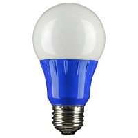 Sunlite 80145 A19 Colored Light Bulb 3 Watts (25W Equivalent), E26 Medium Base, Non-Dimmable, Ul Listed, Party Decoration, Holiday Lighting, 1 Count, Blue