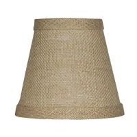 Urbanest Chandelier Lamp Shade 3X5X45, Hardback, Clip On, Burlap (Set Of 6)