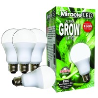 Miracle Led 604760 (150W) Ultra Grow Lite, Full Spectrum Hydroponic Plant Growing Light Bulb, 4-Pack