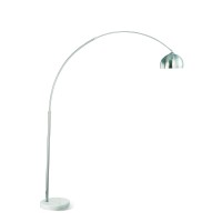 Light up the room with modern style from this chrome floor lamp With a chrome finish this lamp features a contemporary arch and a marble base Add some light to your life with this contemporary lamp