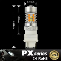 Jdm Astar Extremely Bright Px Chipsets White/Yellow 3157 3155 3457 4157 Switchback Led Bulbs For Turn Signal Lights