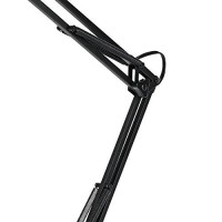 Globe Electric 5698601 28 Heavy Base Top Moving Spring Balanced Swing Arm Desk Lamp, Black, Onoff Rotary Switch On Shade, Office Decor, Reading Light, Home Essentials, Room Lighting