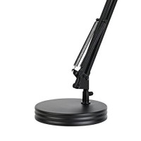 Globe Electric 5698601 28 Heavy Base Top Moving Spring Balanced Swing Arm Desk Lamp, Black, Onoff Rotary Switch On Shade, Office Decor, Reading Light, Home Essentials, Room Lighting