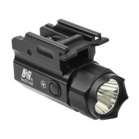 NcStar 150 Lumen LED compact Flashlight QR wStrobe Features NEW Strobe feature Strobe Flashlight feature will disorientate your target and extend battery life Quick Release Mount that will fit most Weaver Picatinny type rails This model will fit WeaverPic