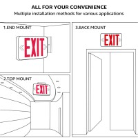 If you are looking for a reliable and safe exit sign light that lights up your ways during power outages our red emergency light is your optimal choice Flexible Installation Location The doubleface logo and doublesided arrow design make this emergency lig