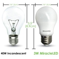 Miracleled 604724 3-Watt Refrigerator And Freezer Light, Long Life Energy Saver Bulb, Cool White, 2-Pack, Replacing Old, Hot 40W Incandescent