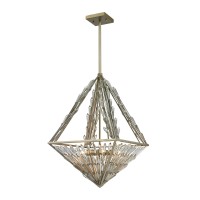 Viva Natura 6 Light Pendant In Aged Silver