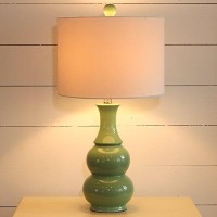 Decor Therapy Harper Ceramic Table Lamp, Green