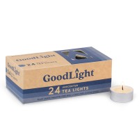 Paraffin-Free Tea Light Candles, Made From Vegan Palm Wax, Clean-Burning And All-Natural Tealight Candles, 4-Hour Burn Time (24 Unscented Tea Lights)