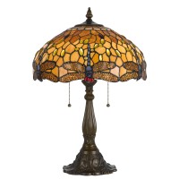 Lamp Features Lamp Type Table Lamp Lamp Material Metal Cast Glass Lamp Color Antique Brass Shade Shape Dome Shade Material Glass Shade Finish Stained Multi Watts 60W X 2 Switch Type OnOff DimensionsWeight Length 165 Width 165 Height 230 Weight 1276 lbs SK