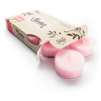 Pure Carnation Premium Tealight Candles - Highly Scented With Essential & Natural Oils - 6 Pink Tea Lights - Beautiful Candlelight - Made In The Usa - Flower & Floral Collection