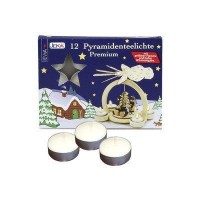 Tea Lights packed in box of 12 pcs smokeless and dripless each piece 5H and 15 diameter Made in Germany