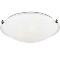 Seagull 7543502962 Two Light Ceiling Flush Mountwhite