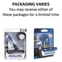 Philips 9003 Crystalvision Ultra Upgrade Bright White Headlight Bulb, 1 Pack