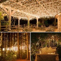 Amir Upgraded Solar String Lights Outdoor, 8 Modes Mini 39Feet 120 Led Copper Wire Lights, Solar Powered Fairy Lights, Waterproof Decoration Lights For Garden Yard Party Wedding Christmas (Warm White)