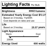 Yescom 600W High Pressure Sodium Hps Bulb Lamp 90000Lm 2100K E39 For Grow Light Hydroponics Ballast Indoor Plant