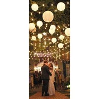 Quasimoon Paperlanternstore Decorative Paper Lantern - (Single, 24-Inch, White, Even Ribbing) Round Paper Lantern - Ideal Wedding And Party Decor Or Home Accent, Lighting Optional