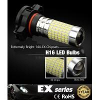 Jdm Astar Bright White 144-Ex Chipsets 2504 Psx24W Led Fog Light Bulbs With Projector