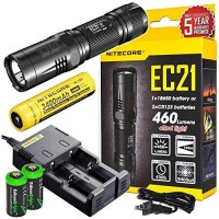 Edisonbright Nitecore Ec22 1000 Lumens Cree Led Variable Brightness Rotary Control Flashlight Nitecore Usb Rechargeable Battery Bundle Charging Cable