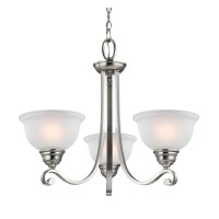 Hamilton 3 Light Chandelier In Brushed Nickel