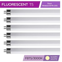 (Pack Of 6) F8T5/Ww - T5 Fluorescent 3000K Warm White - 8 Watt - 12