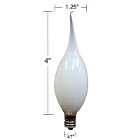 Creative Hobbies Country Style Silicone Dipped Candle Light Bulbs, 15 Watt -Pack Of 6 Bulbs