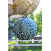 Allsop 31407 Soji Stella Boho Handmade Led Outdoor Solar Lantern 12X12 Ink