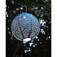 Allsop 31407 Soji Stella Boho Handmade Led Outdoor Solar Lantern 12X12 Ink