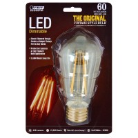 Original� Vintage Exposed Filament Clear Glass Soft White (2100K) Dimmable St19 Led Light Bulb (Bpst19/Led)