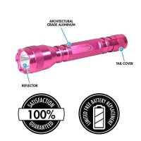 Police Security Maiden Ultra Bright Led Flashlight -180 Lumens -150 Meter Beam Distance -Small, Powerful, Compact & Water Resistant - Edc, Home Security & Camping Battery Powered Flashlight - Pink