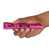 Police Security Maiden Ultra Bright Led Flashlight -180 Lumens -150 Meter Beam Distance -Small, Powerful, Compact & Water Resistant - Edc, Home Security & Camping Battery Powered Flashlight - Pink