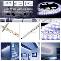 Supernight Dc12V 5M 16.4Ft Cool White 5050Smd 300Led Waterproof Flexible Led Light Strip Lamp White Tape Version