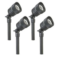 Sterno Home Gl33010Bk Paradise Low Voltage Micro Spot Light Kit, 4-Pack, Black, 4 Piece