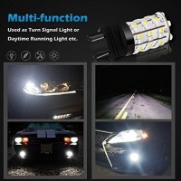 Partsam 2X 3157 3357 3457 Switchback Amber White Front Turn Signal Led Light 60 Led Bulb High Bright Turn Signal Light