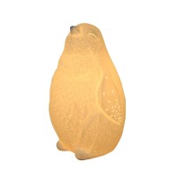 Simple Designs Home Lt3213Wht White Porcelain Animal Shaped Table Lamp Artic Penguin