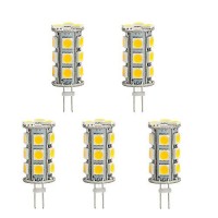 Hero-Led Btg4-18T-Dw Back Pin Tower G4 Led Halogen Replacement Bulb, 3.6W, 20-25W Equal, Daylight White 5000K, 5-Pack(Not Dimmable)