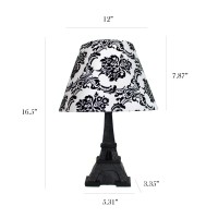 This fashionable table lamp with its Eiffel Tower base and Paris theme will add style and pizzazz to any room Perfect for living rooms bedrooms or offices This lamp is an easy and quick way to add this popular trend to your existing dcor