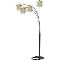 Milton Greens Stars A6968Bk Salvador Adjustable Arc Floor Lamp, 84-Inch, Black