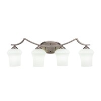 Zilo 4 Light Bath Bar Shown In Graphite Finish With 5.5 Zilo White Linen Glass