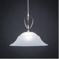 Zilo Pendant Shown In Graphite Finish With 20 White Marble Glass