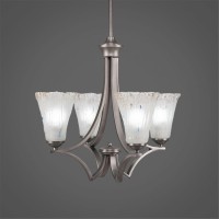 Zilo 4 Light Chandelier Shown In Graphite Finish With 5.5