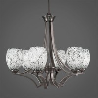 Zilo 6 Light Chandelier Shown In Graphite Finish With 5