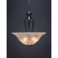 Zilo Pendant With 3 Bulbs Shown In Matte Black Finish With 20