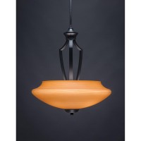 Zilo Pendant With 3 Bulbs Shown In Matte Black Finish With 18