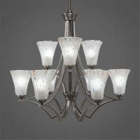 Zilo 9 Light Chandelier Shown In Graphite Finish With 5.5