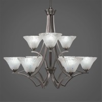 Zilo 9 Light Chandelier Shown In Graphite Finish With 7