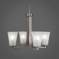 Apollo 4 Light Chandelier With Hang Straight Swivel Shown In Graphite Finish With 5