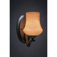 Zilo Wall Sconce Shown In Matte Black Finish With 5.5 Zilo Cayenne Linen Glass