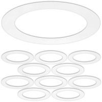 10 Pack Gloss White Goof Trim Ring For 8